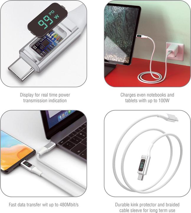 Actual product image 4smarts USB C – USB C (1.50 m, USB 2.0)