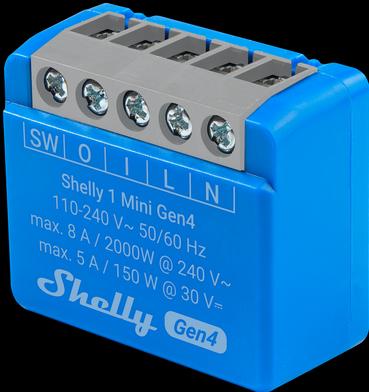 Actual product image Shelly 1 Mini Gen4 2-pack (Switch actuator)