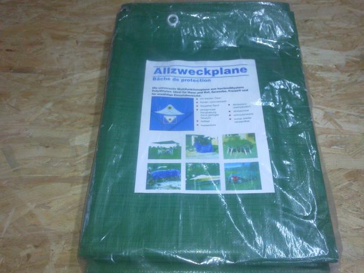 Produktbild Aquagart Gewebeplane 150g 3m x 5m Abdeckplane Bootsplane Allzweckplane Plane (300 x 500 cm)