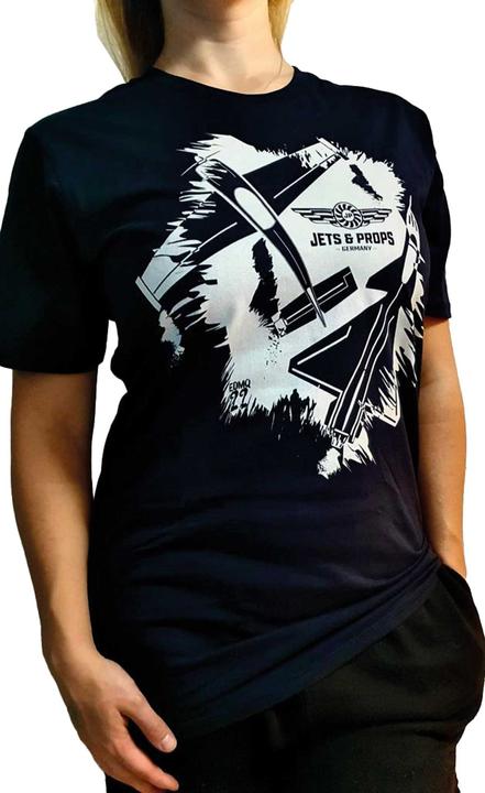 Produktbild t-shirt "m" jets & props grunge big 400, premium, navy, digitaldirektdruck (M)