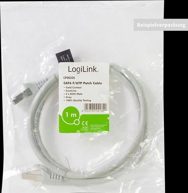 Produktbild LogiLink Netzwerkkabel (F/UTP, CAT6, 1 m)