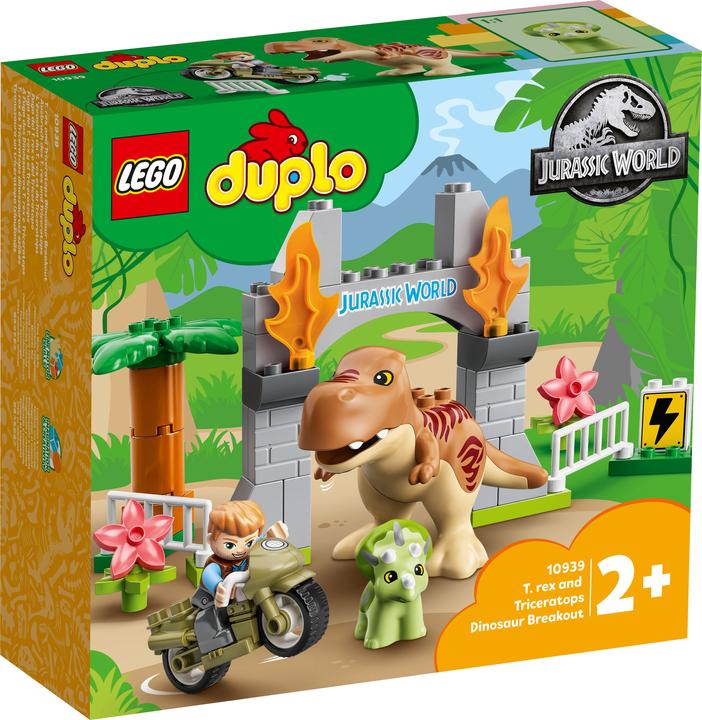 Actual product image LEGO Eruption of the T. Rex and Triceratops (10939)