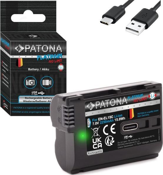 Produktbild Patona Platinum Akku Nikon ENEL15C USB-C (Kamera Akku)