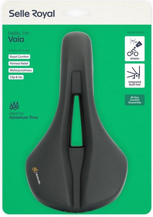 Actual product image Selle Royal Selleroyal Vaia Athletic 45st saddle. Gel + unisex elastomers (new 2024)