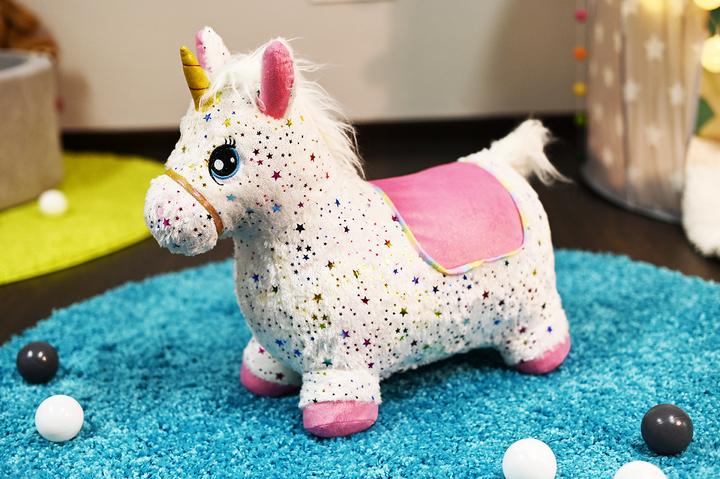 Produktbild Knorrtoys Hüpftier Einhorn bunt inkl. Luftpumpe