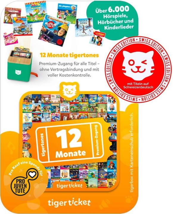 Produktbild Tigermedia Tigerticket 12 Monate Swiss Edition (Schweizerdeutsch, Deutsch)