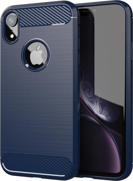 Produktbild Cadorabo TPU Ultra Slim carbon edelstahl Kombi Cover (Apple iPhone XR)
