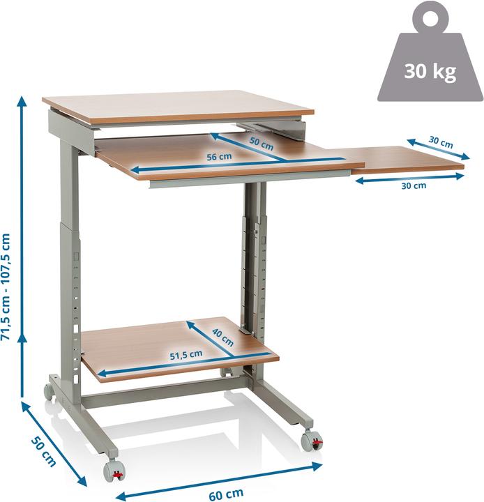Image du produit Hjh Office Workstation (107.5 x 60 x 50 cm)