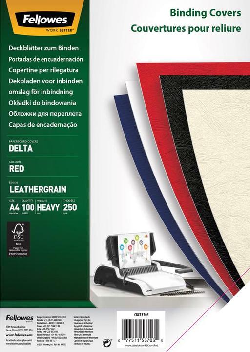Immagine prodotto Fellowes Lenzuolo di copertura Delta con struttura in pelle, rosso