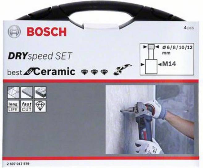 Produktbild Bosch Professional Zubehör PRO Ceramic dry X-Lock Bohrkronen-Set, 6 x 30, 8 x 30, 10 x 30, 12 x 30 mm, 4-tlg. (6, 8, 10, 12 mm)