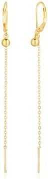 Actual product image JVD Long Gold-Plated Dangle Earrings