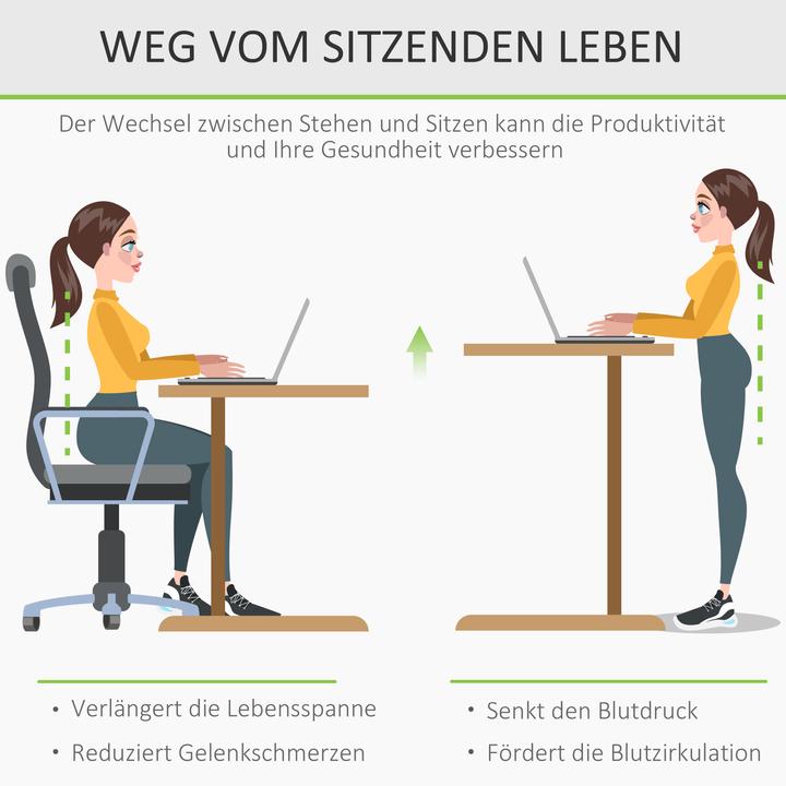 Actual product image Vinsetto Height adjustable desk (120 x 60 x 117 cm)