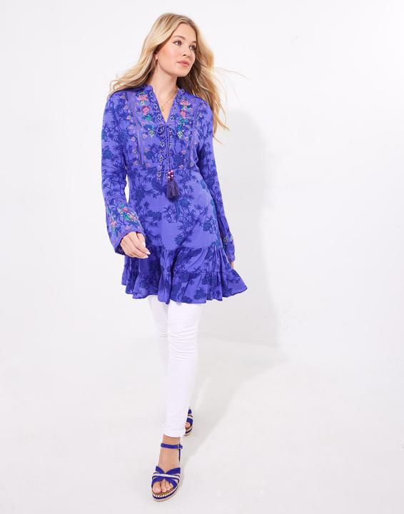 Actual product image Joe Browns Bird Print Lace Detail Tunic (36)