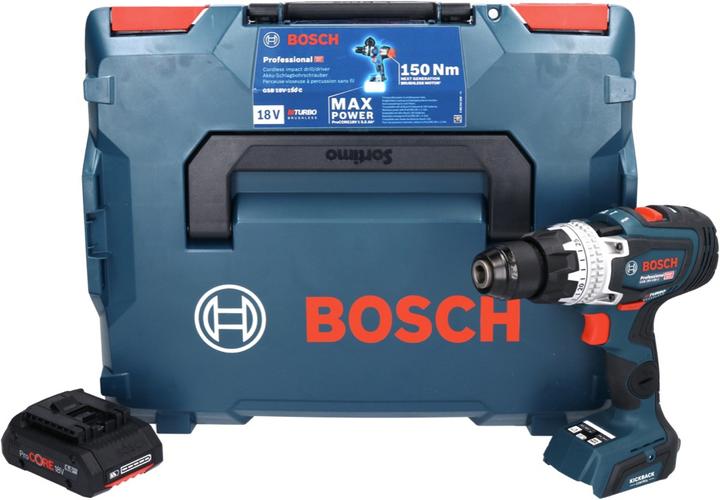 Immagine prodotto Bosch Professional Bosch GSB 18V-150 C Trapano a percussione a batteria professionale 18 V 150 Nm Biturbo Brushless + (Batteria ricaricabile)