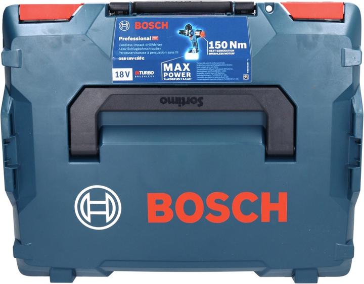 Immagine prodotto Bosch Professional Bosch GSB 18V-150 C Trapano a percussione a batteria professionale 18 V 150 Nm Biturbo Brushless + (Batteria ricaricabile)