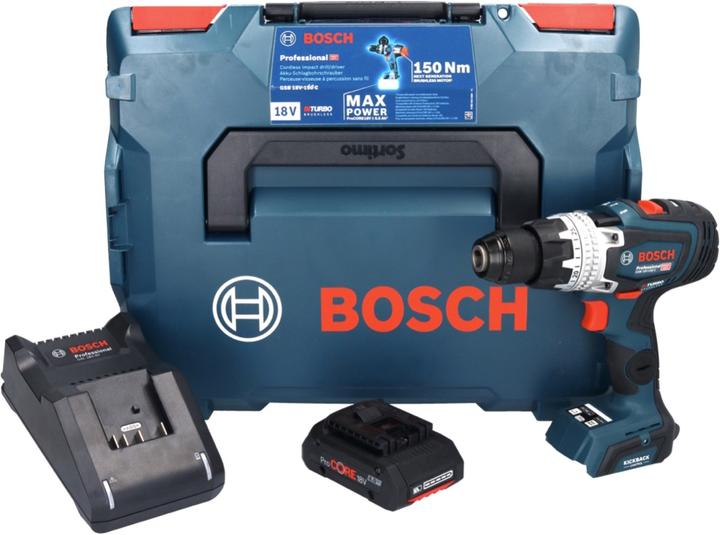 Produktbild Bosch Professional Bosch GSB 18V-150 C Professional Akku Schlagbohrschrauber 18 V 150 Nm Biturbo Brushless + 1x ProCORE (Akkubetrieb)
