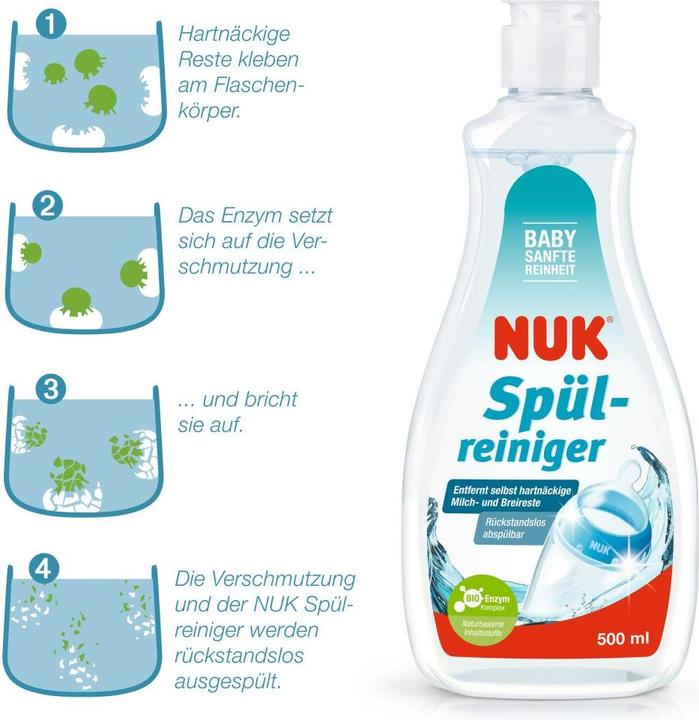 Produktbild NUK Spülreiniger 500ml zur Reinigung von Flaschen und Saugern (500 ml)