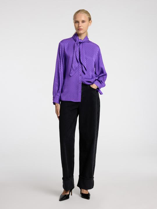 Image du produit Selected Femme Blouse en satin à noeuds (36)