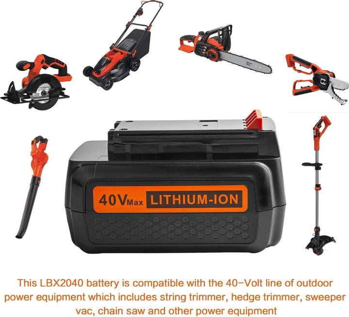 Actual product image Acconic Battery f. Black & Decker LBX2040 LBX36 LBXR36 LBXR2036 36V-40V (40 V)