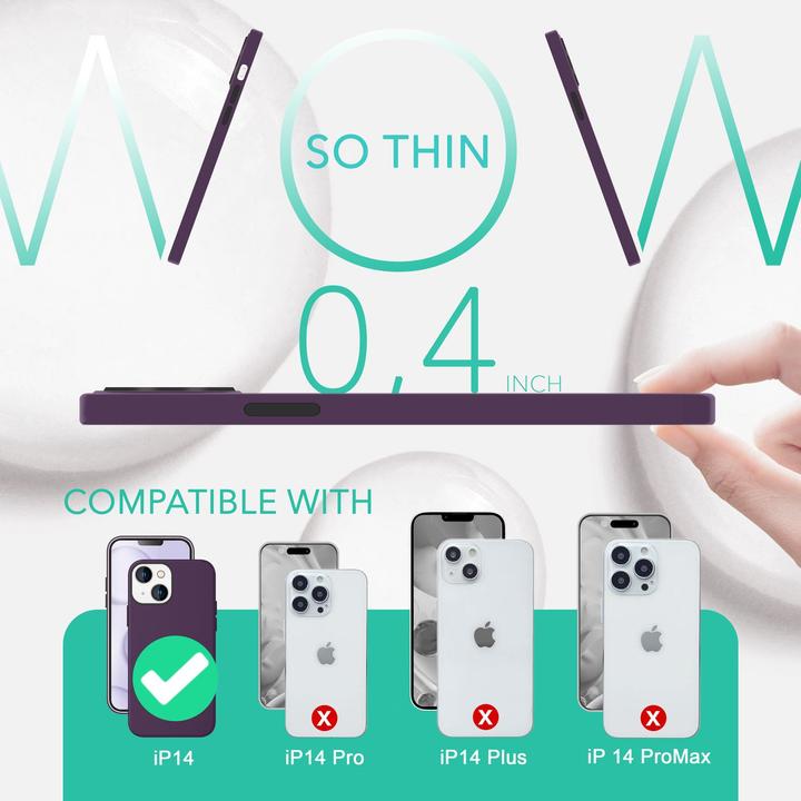 Produktbild Nalia Liquid Silikon Hülle mit MagSafe Funktion & 2x Display Schutzglas (Apple iPhone 14)