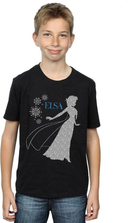 Immagine prodotto Disney Frozen Elsa Christmas Silhouette Maglietta Ragazzi (140, 146)