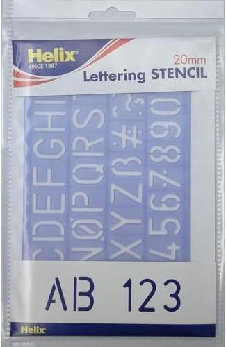 Produktbild Helix Schriftschablone 20mm Schrifthöhe