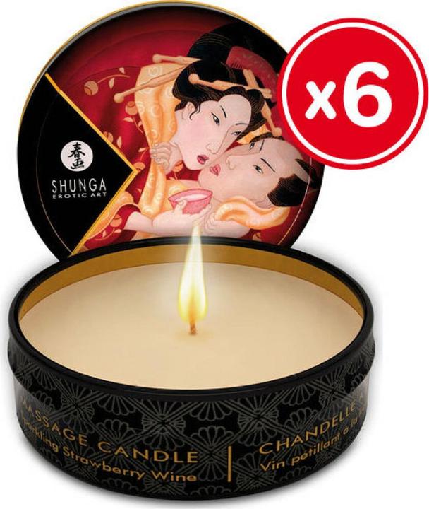 Actual product image Shunga Mini Massage Candle 6pcs (180 ml)