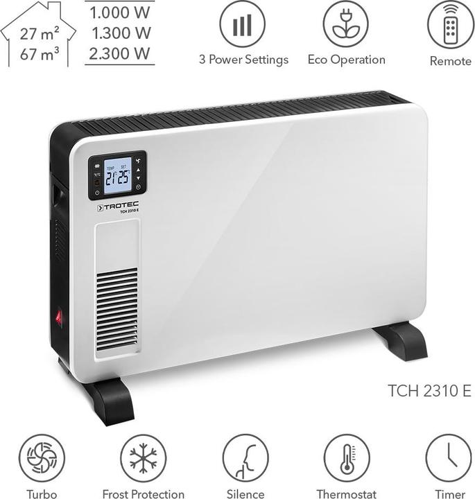 Produktbild Trotec TCH 2310 E Design-Konvektor (2300 W)