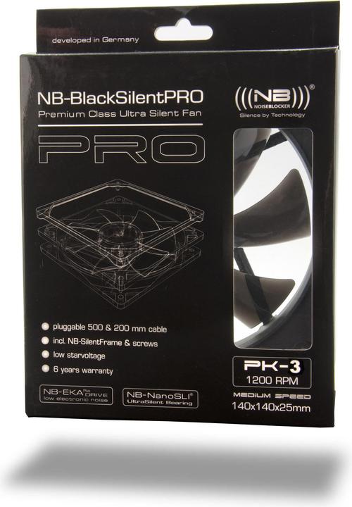 Produktbild Noiseblocker BlackSilentPro-Series PK3 (140 mm, 1 x)