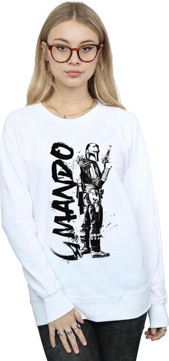 Actual product image Star Wars Womens/Ladies The Mandalorian Splat Mando Sweatshirt (XL)