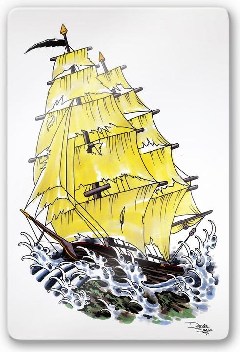 Produktbild Miami Ink Segelschiff (40 x 60 cm)