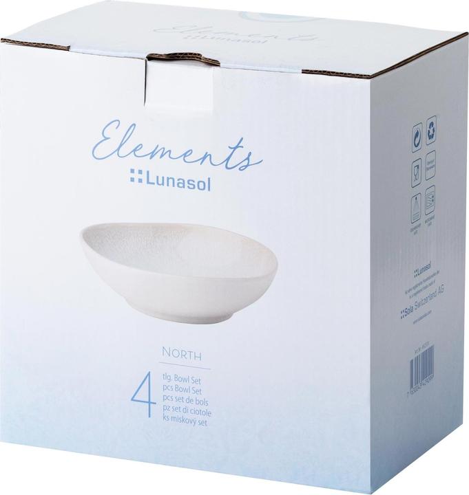 Actual product image Sola Elements North Organic Bowl 4 pieces, Light Grey (16 cm, 3.94 l, 4 x)