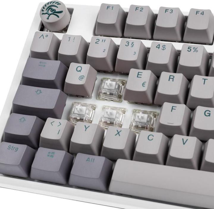 Produktbild Ducky One 3 Mist Grey Gaming Tastatur, RGB LED - MX-Ergo-Clear (US, Kabelgebunden)