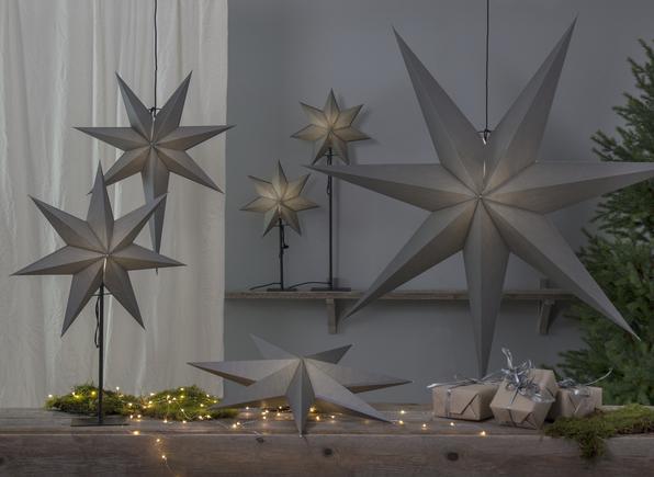 Actual product image Star Trading Paper star Ozen gray E27 socket