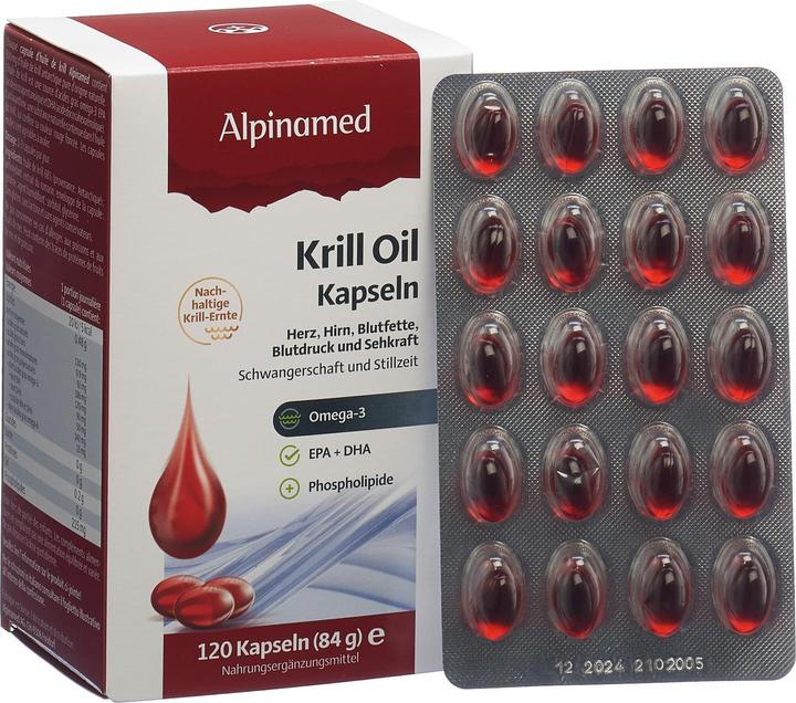 Actual product image Alpinamed Krill Oil Capsules (120 Piece, Capsules, 140 g)