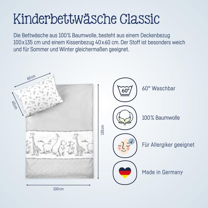 Produktbild Julius Zöllner Bettwäsche 100/135+40/60, Safari