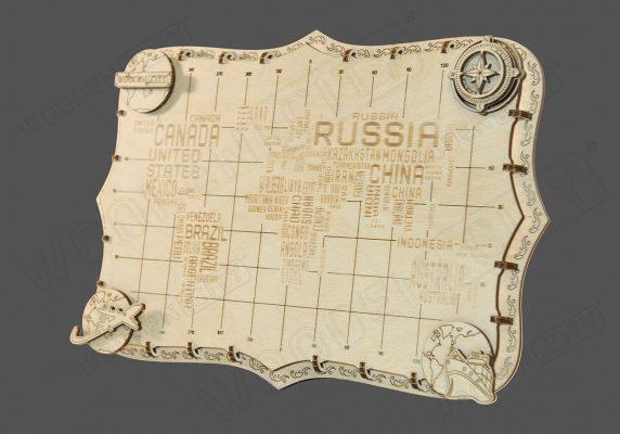 Produktbild WoodenCity Weltkarte Map Expedition Series Words