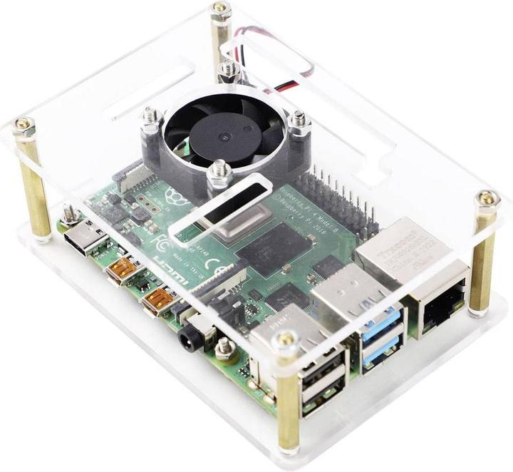 Image du produit Renkforce RBP-PLC100 Boîtier SBC Convient pour : Raspberry Pi, Banana Pi, Rock Pi incl. refroidisseur actif