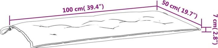 Immagine prodotto VidaXL Tessuto per cuscini di panche da giardino (100 x 50 x 7 cm)