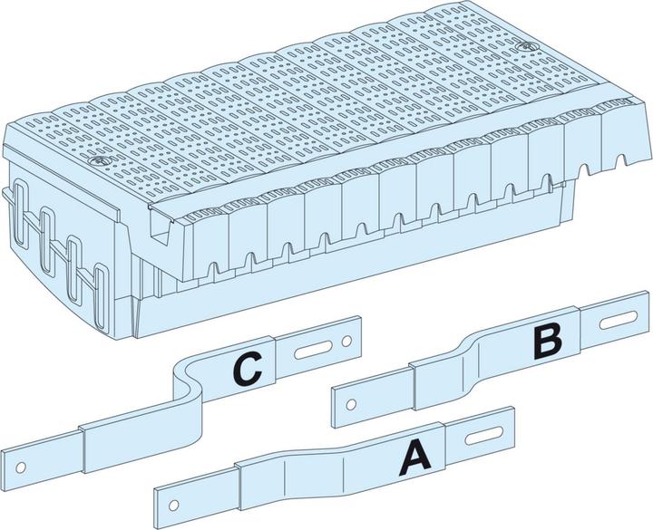 Actual product image Schneider PrismaSet distributor block for NSX250, fixed with 3P lever LVS04403