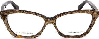 Produktbild Alexander McQueen AMQ-4268-OFN Gold Havana Eyeglass Frame Without Prescription