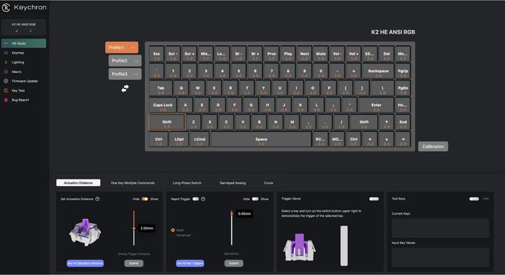 Produktbild Keychron K2 HE (US, Kabelgebunden, Kabellos)
