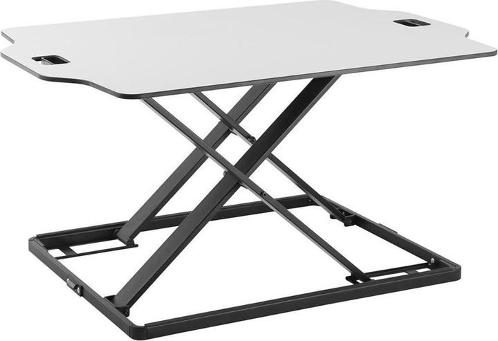 Actual product image Ergo Office Ultra-thin desktop converter, stand for work while sitting or standing, white, with gas