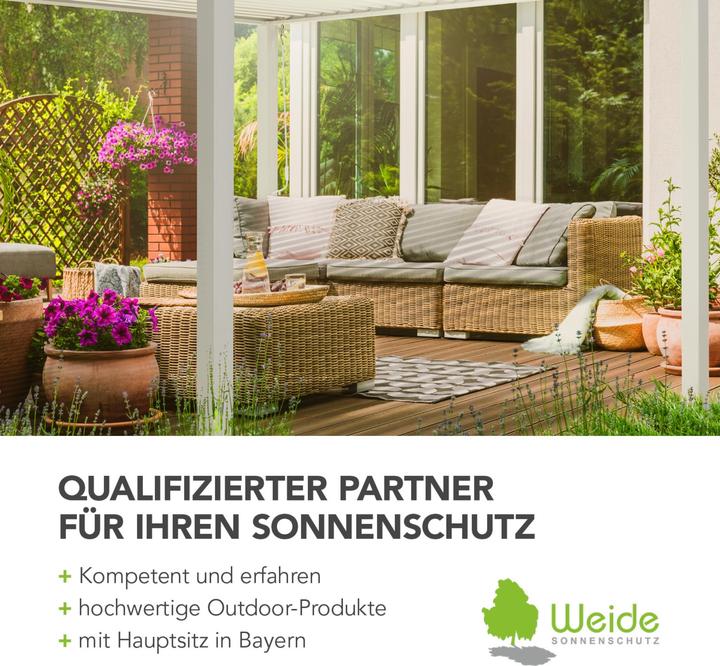 Image du produit Weide Pergola Deluxe Plus 4x6m avec toit à lamelles Blanc (400 cm, 600 cm)