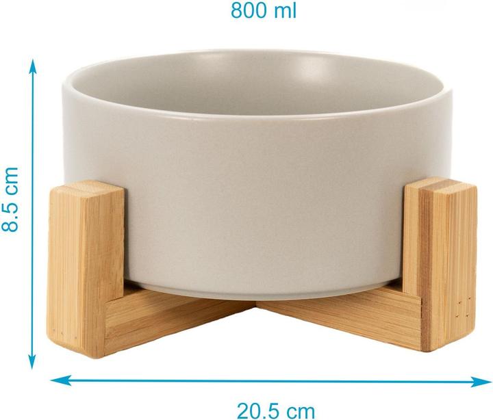 Image du produit Intirilife Mangeoire avec support et support en bambou (0.80 l)