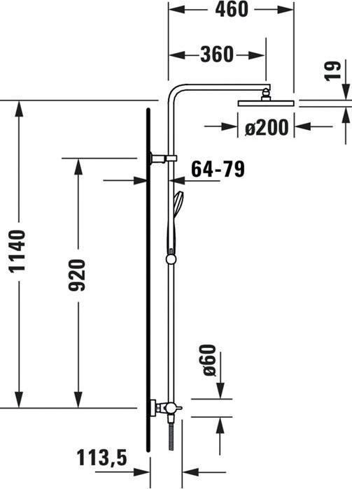 Immagine prodotto Duravit Sistema doccia B.2 con termostatico per doccia cromato