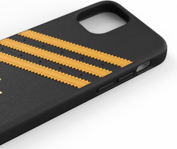 Image du produit adidas Coque arrière en PU moulé iPhone 12 mini Noir/Jaune (Apple iPhone 12 mini)