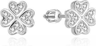 Agato Charming silver earrings Four Leaf AGUP3541S