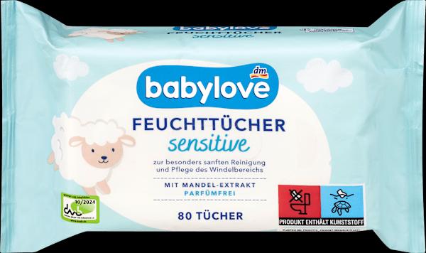 Actual product image dm babylove Sensitive wet wipes (320 Piece)