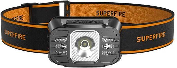 Actual product image Superfire Headlamp HL75-S, 350lm, USB (350 lm)